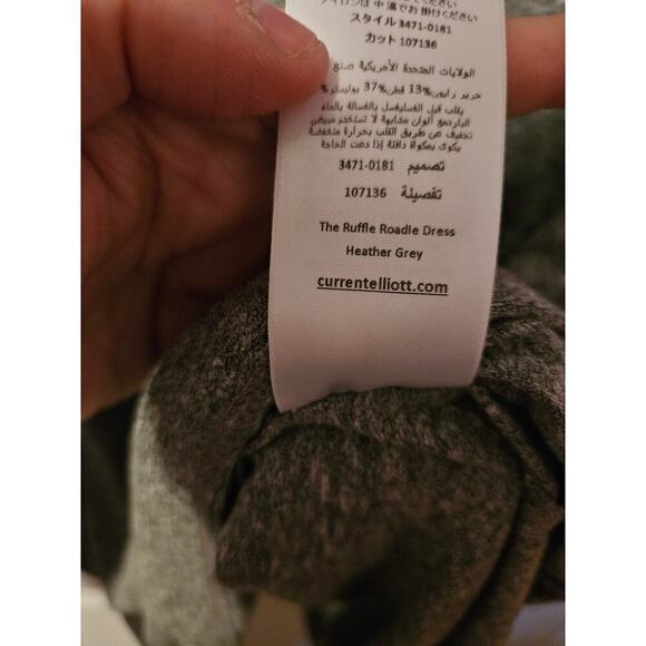 Current Elliott Ruffle Roadie Gray Mini Dress Size 1 Size Small - Picture 4 of 6